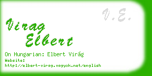 virag elbert business card