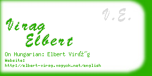 virag elbert business card